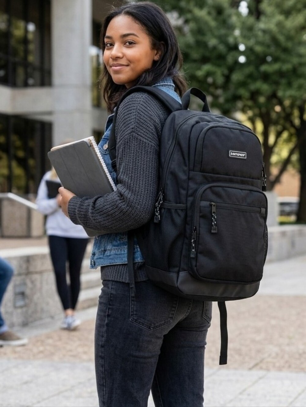 Eastsport Mesh Pocket Backpack – Black Multi-Compartment Durable Daily Bag